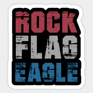 Rock Flag Eagle Sticker